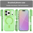 thumbnail image 2 of For iPhone 17 Pro Case (Compatible with MagSafe) Slim Frosted Translucent Shockproof with Anti-Fingerprint Phone Case,Green,For iPhone 17 Pro, 2 of 8