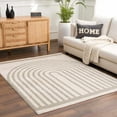thumbnail image 2 of BoutiqueRugs Yasuo Contemporary Area Rug - Machine Washable - Peach, Medium Gray - 2' x 2'11", 2 of 9