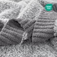 thumbnail image 7 of Amelie Home Reversible Soft Knit Throw – Plush Feather Yarn Blanket for Couch, Heather Black 50"x60", 7 of 7