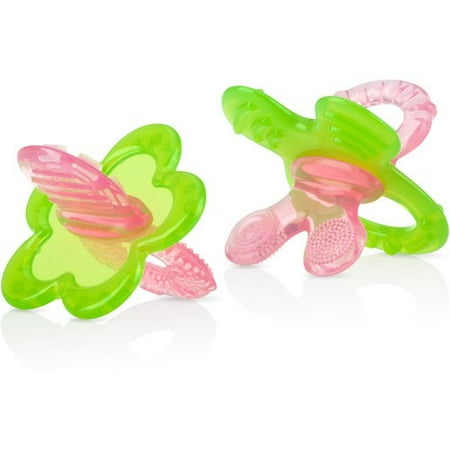 Nuby 2-Count Chewbies Teether, Girl, BPA-Free