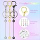 thumbnail image 2 of Juego de 63 llaveros con cuentas, colgantes reutilizables, kit de suministros para hacer joyas DIY, 2 of 4