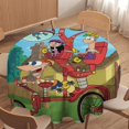 thumbnail image 4 of Phineas And Ferb Round Tablecloth Print Decorative Table Cover Washable Table Cloths for Dining Party Picnic 70x70in, 4 of 8