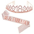 thumbnail image 2 of SPRING PARK Birthday Sash Rhinestone Tiara Crown Set for Party Supplies Decorations, 2 of 7