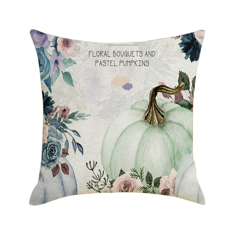 Clearance! Eqwljwe Thanksgiving Pillow Covers 18x18, Pumpkin Throw Pillow Covers , Give Thanks Farm Truck Fall Holiday Linen Couch Cushion Cases Home