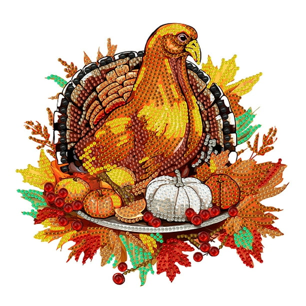 5D DIY Con Forma Especial Parcial Calabaza Y Pavo 30x30cm