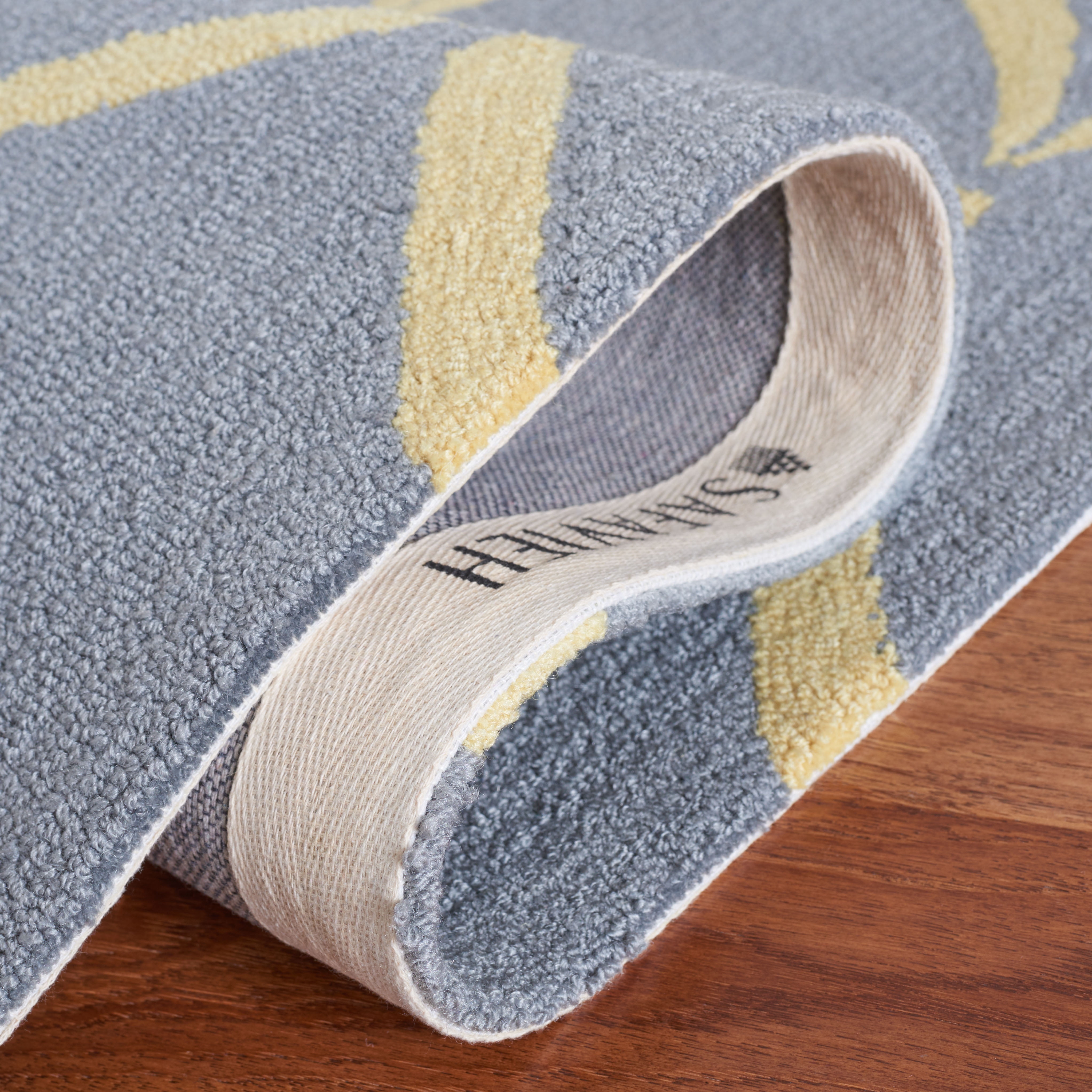 SAFAVIEH Four Seasons Rionach Geometric Polyester Area Rug, Light Blue/Ivory, 8' x 10'