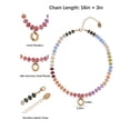 thumbnail image 4 of Time and Tru Goldtone Multicolored Bead Initial "O" Necklace, 4 of 6