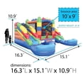 thumbnail image 2 of Pogo Crossover Double Water Slide Bounce House Combo, Building Block Removable Pools, 2 of 8