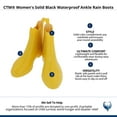 thumbnail image 4 of CTM  Solid Color Waterproof Ankle Rain Boots (Women), 4 of 4