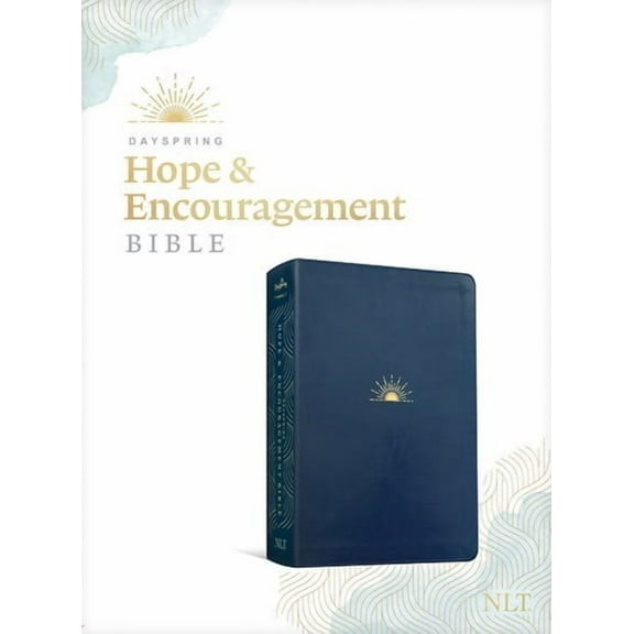 NLT  Hope & Encouragement Bible-Navy Blue LeatherLike