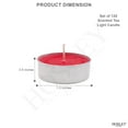 thumbnail image 3 of Hosley 120 PCs Bulk Pack Mountain Berry Fragrance Highly Scented Tea Light Candle. Ideal for Wedding Church Vigil Emergency Lanterns Spa Aromatherapy Party Reiki Candle Garden, 3 of 10