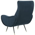 thumbnail image 5 of SAFAVIEH Elicia Velvet Retro Mid Century Accent Chair, Navy, 5 of 9