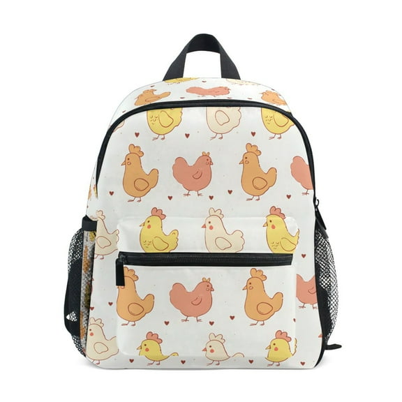 ALAZA Cute Chicken and Heart School Backpack Small Bookbag Mini Bags