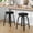 Black, variant on Resenkos 360 Rotating Armless Counter Stools 2 Pack, 26 Inch Padded Textile Seat Island Stool with Wooden Legs and Metal Foot Bar, Mid Century Bar Seat for Home Bar Cafe, Gray