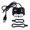 USB Black, variant on Waterproof USB Bike Light 8000LM LED Front Bicycle Headlight Dual Lamps for Cycling No Battery