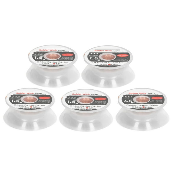 Solder Wire,5Pcs Solder Wicks Advanced Solder Wick Electronic Solder Wick Luxury Finish
