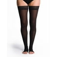 thumbnail image 2 of Sigvaris Style 842 Soft Opaque 20-30 Open Toe Thigh High Compression Stockings w/Grip Top Black LS Short, 2 of 3