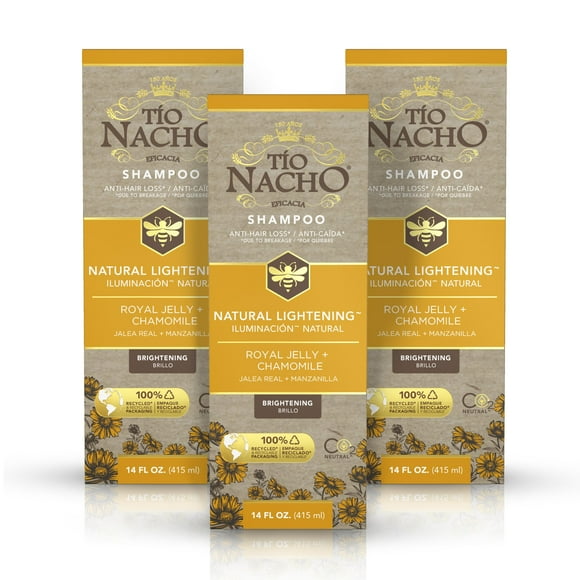 Tio Nacho Natural Lightening Shampoo with Royal Jelly - Pack of 3 for Healthy and Radiant Hair