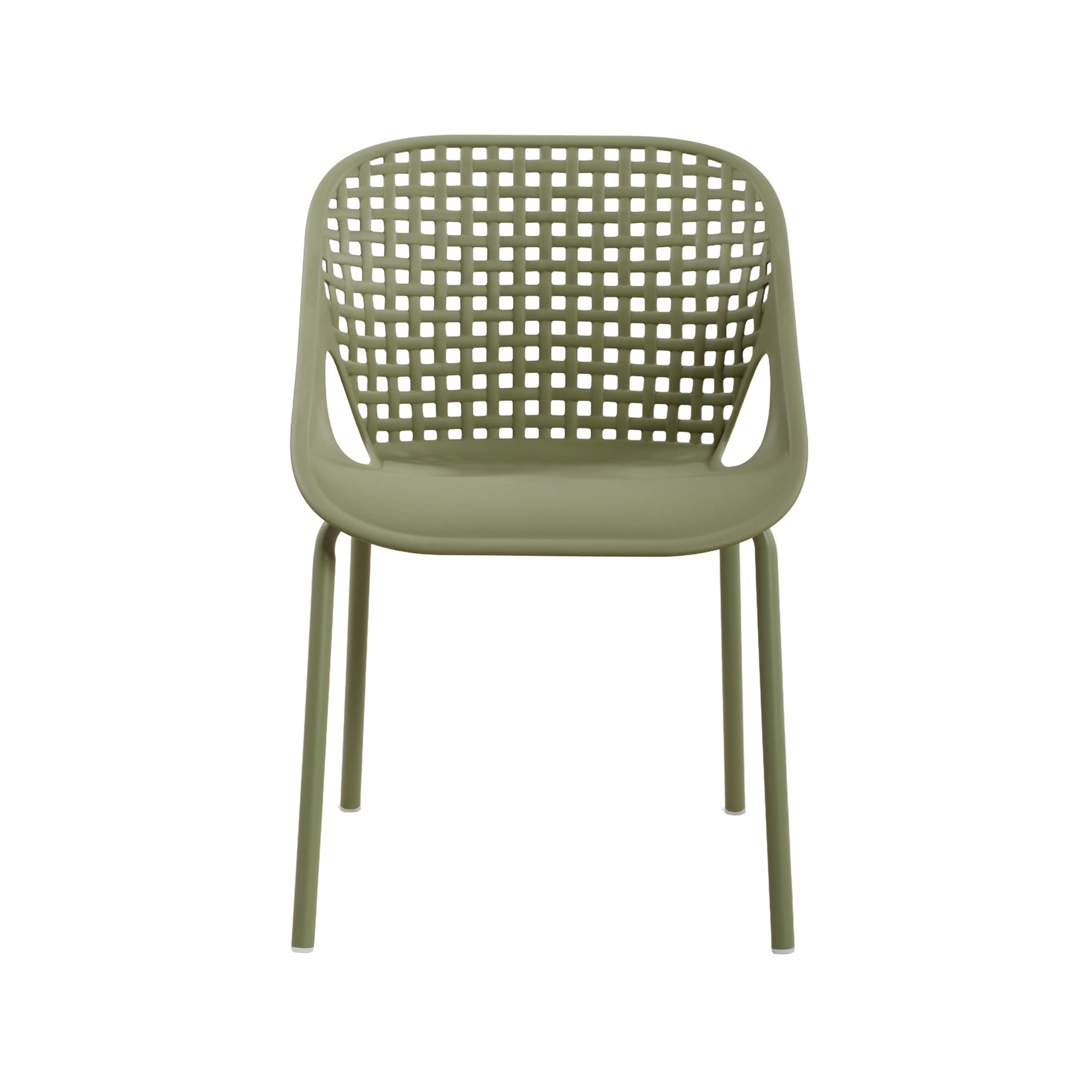 Christopher Knight Home Modern Outdoor Patio Dining Chairs Set of 2, Plastic Iron Frame, Sage Green