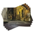 thumbnail image 1 of Ambesonne Street Place Mats Set of 4, Dark City Old Avenues, Standard Size, Multicolor, 1 of 6