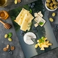thumbnail image 5 of Forest Cutting Board, Lake in Natura Reserve Springendal Netherlands Foggy Morning in Woods Ecology, Decorative Tempered Glass Cutting and Serving Board, Large Size, Green Purplegrey, by Ambesonne, 5 of 5