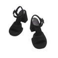 thumbnail image 3 of Pink Women's Thick Heel Ankle Strap High Heels Fish Mouth Sandals, 3 of 3