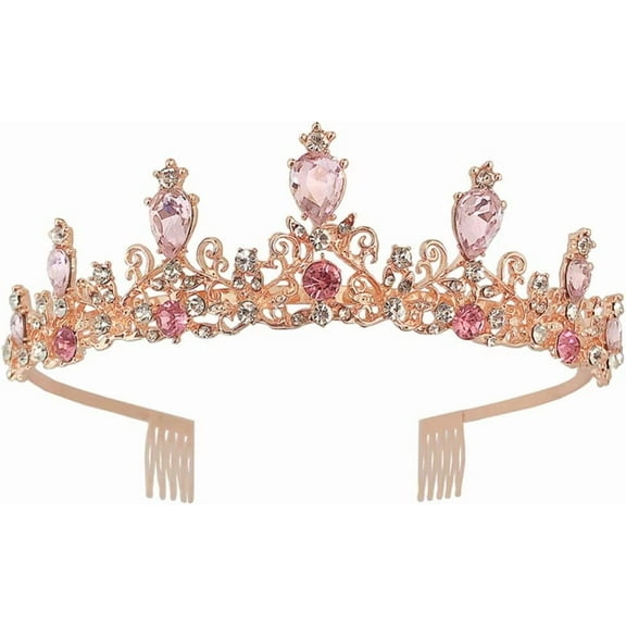 1Pc Elegant Princess Crown, Crystal Tiara Crown Alloy Wedding Crown Creative