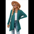 thumbnail image 2 of Cardigan pour Femmes Chic Décontracté à Manches Longues à devant Ouvert Chandails Cardigan Bleu TTG, 2 of 6