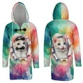 thumbnail image 3 of Funny Watercolor Adorable Manx Peeking Through Torn Paper Effect All Over Print 3D Hooded Duffle Toggle Coat Cat Lover Kitten Owner Gifts - 00026, 3 of 6