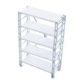thumbnail image 2 of HILABEE 1:12 Scale Display Rack Handmade Dollhouse 5 Layers Book Shelf for Diorama Photo White, 2 of 7