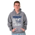 thumbnail image 5 of Sleepy Smurf Monday Got Me Like Funny Hoodie Sweatshirt Women Men Brisco Brands S, 5 of 6
