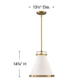 thumbnail image 3 of 4997LCB-Hinkley Lighting-Lexi 1-Light Medium Pendant in Traditional-Transitional Style 13.5 Inches Wide by 14.75 Inches High-Lacquered Brass Finish, 3 of 8