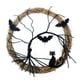 thumbnail image 1 of Corona de feliz Halloween iluminada, colgante de corona de gato y murciélago negro, decoración de Halloween para suministros para fiesta en casa, 1 of 8