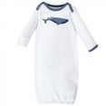 thumbnail image 4 of Touched by Nature Baby Organic Cotton Long-Sleeve Gowns 3pk, Blue Whale, 0-6 Months, 4 of 4