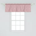 thumbnail image 2 of Ambesonne Love Window Valance, Romantic Doodle Heart, 54" X 18", Coral Pink Pale Yellow, 2 of 3