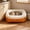 Orange, variant on Durable Washable Pet Bed - Winter Fluffy Cat Small Dog Nest, Soft Warm Plush Fleece, Non-Slip Bottom Comfortable Sleeping Mat, Green