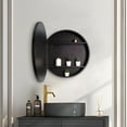 24x24 Inch Black Metal Framed Wall Mount Bathroom Medicine with