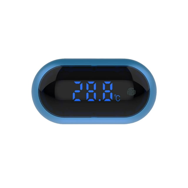 Methold Termómetro de acuario Pantalla digital LED 0.1 ℃ Sensor de control táctil Medidor de temperatura Celsius Medidor de plástico operado por Termómetros de acuario Azul Methold PT003898-02