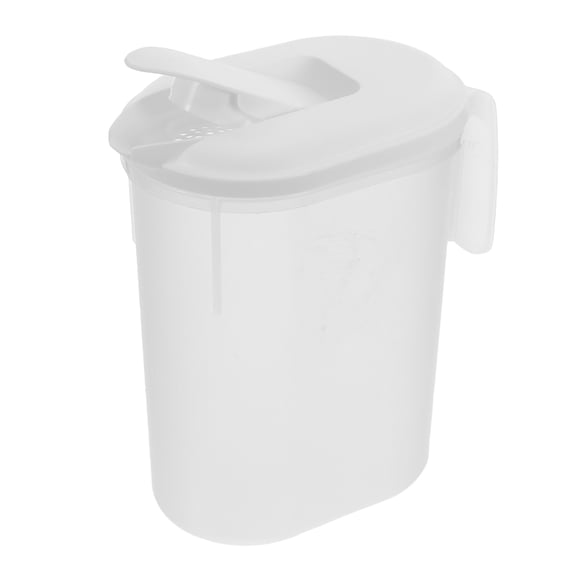 PTOOTP Kitchen Plastic Pitcher Jug with Lid White Pot for Tea Juice