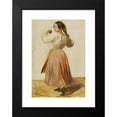 thumbnail image 2 of Wilhelm Marstrand 14x18 Black Modern Framed Museum Art Print Titled - Study of Dancing Italian, 2 of 5