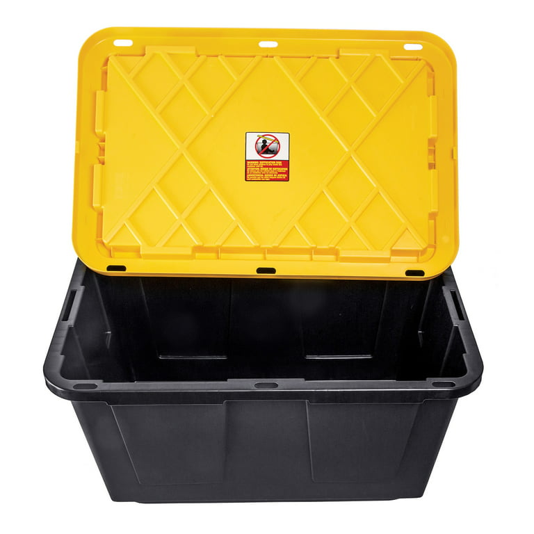 27 Gallon Plastic Storage Container Bin, 4-Pack, Heavy Duty, Large  Greenmade NEW 313092153142