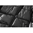 thumbnail image 6 of GGleaf Women's Winter Coat Metallic Shiny Hooded Puffer Jacket with Detachable Fur Collar Warm Outerwear Black, Large, 6 of 7