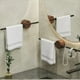 thumbnail image 4 of Toallero Minimalista de Nogal, Soporte para Toallas de Baño, Poste Único Deslizante, Sin Orificio, Soporte de Madera Maciza para Baño, 40cm, 4 of 5