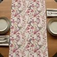 thumbnail image 5 of Table Runners 72 Inches Long Dress Scarves, Pink Beige Flowers Farmhouse Kitchen/Dining Table Runner, Coffee Tablerunners, Spring Floral Elegant Pastoral Rustic 16x72 Inch, 5 of 9
