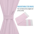 thumbnail image 4 of Pure Apricot Door Curtains for Door Window, French Sidelight Front Back Door Curtains With Tieback, Simple Solid Color Kitchen Rod Pocket Drapes Panel, 54"x72", 4 of 5