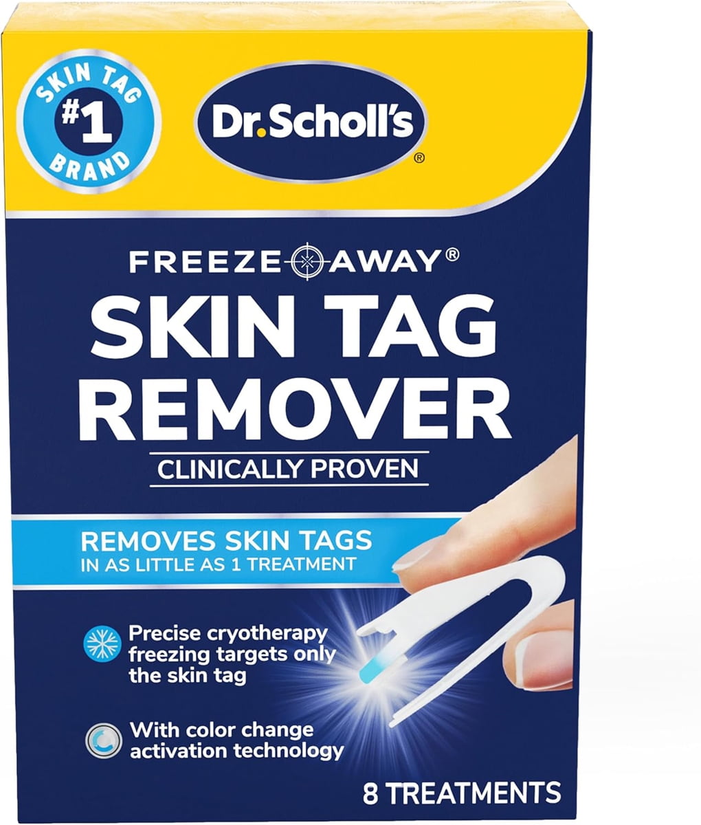 (6 pack) Dr. Scholl's Freeze Away Skin Tag Remover (8 Ct) - Ingredients; Dimethyl Ether, Propane, Isobutane