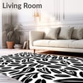 thumbnail image 2 of ODIKA 8'x10' Machine Washable Non-Slip Area Rug, Contemporary Black and Abstract Animal Inspired High Traffic Rug with Pad, Black, 614012, 2 of 8