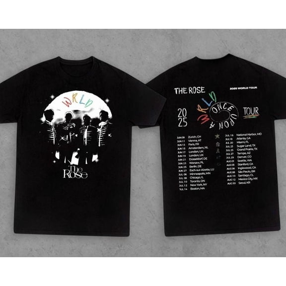 Unisex The Rose WRLD Tour 2025 Graphic T-Shirt, Sizes S-5XL, Tbun