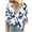 #0186-Blue, variant on Sokhug Womens Summer Tops 2026 Dressy Casual Lace V Neck 3/4 Sleeve Shirts Trendy Printed Crochet Blouses Cute Boho Outfits