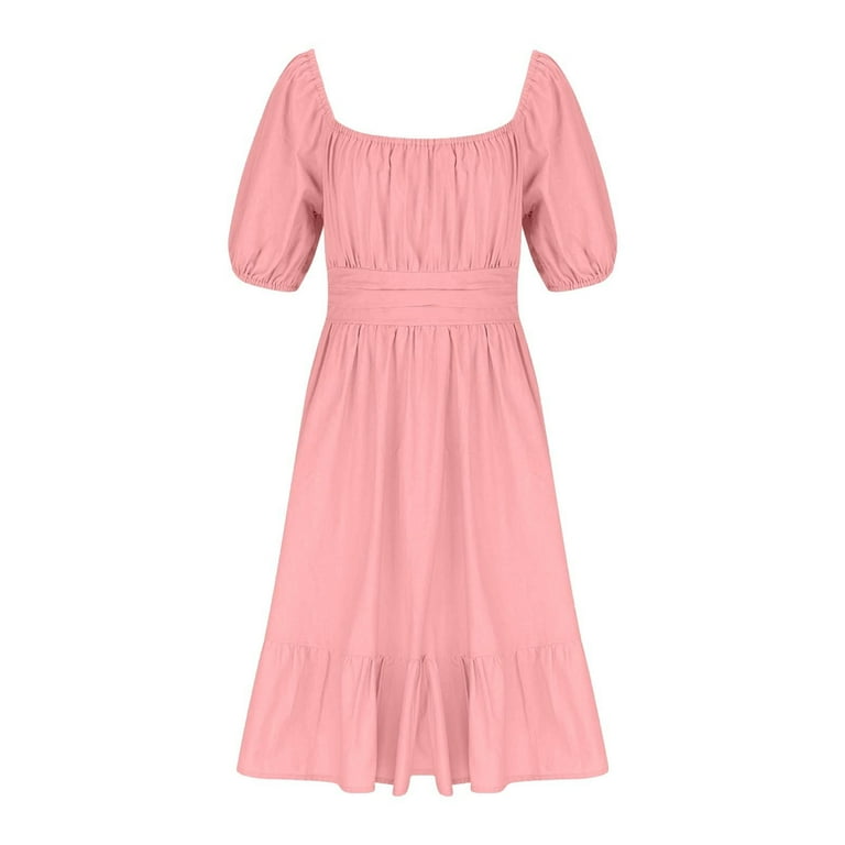 Teen Girl Dresses Short Sleeve A-Line Tiered Swing Cotton Pink Dress For Girls Birthday Girl Dress Girls Party Dress - Walmart.com Teen Girl Dresses Short Sleeve A-Line Tiered Swing Cotton Pink Dress For Girls Birthday Girl Dress Girls Party Dress - Walmart.com